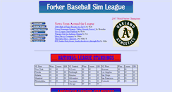 Desktop Screenshot of forkerbaseball.com